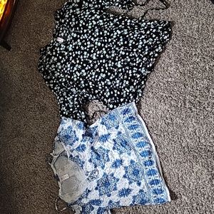 2 STUNNING NEW JUSTICE DRESS floral and paisley TOPS